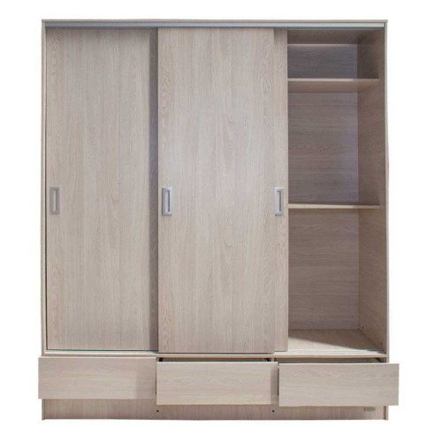 Imagen miniatura Placard Ropero Platinum 633 1,80 Mts Puerta Corrediza Gris Andino