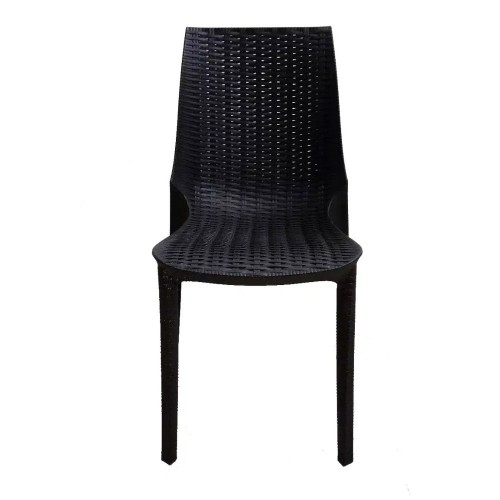 Imagen miniatura Silla Plástica Quality Harmony Simil Ratán Negra