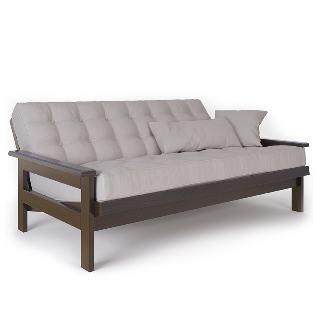 Sofá Futon Con Colchón Inmacol 401 3 Cuerpos Wengue Genesio Hogar