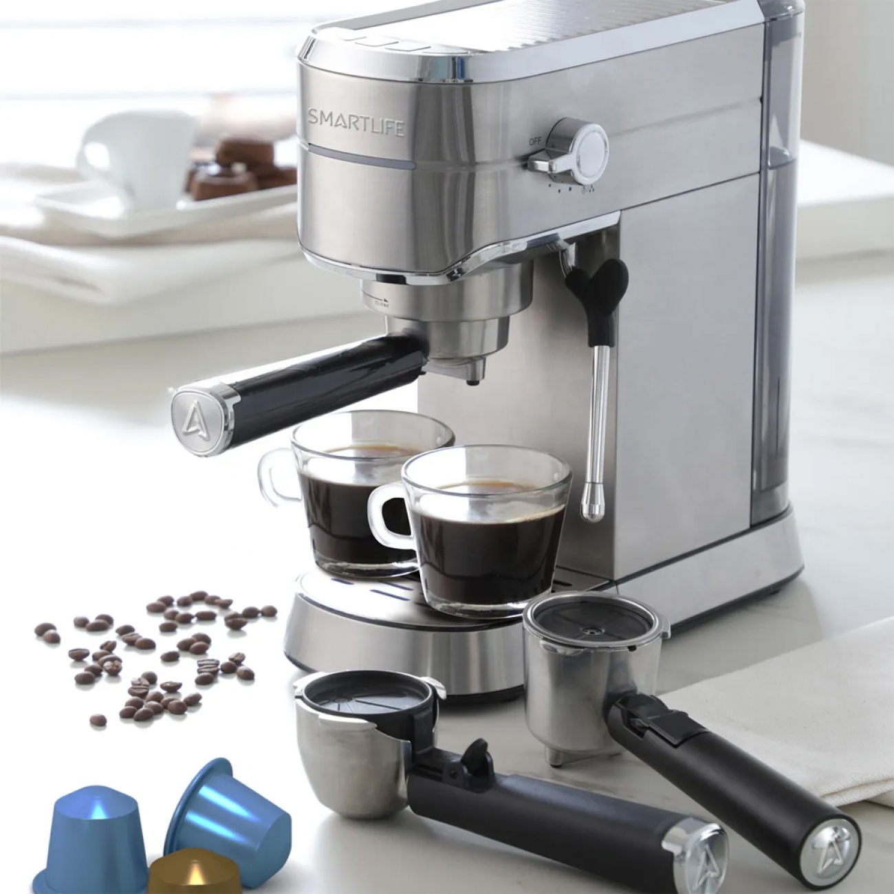 Imagen Cafetera Express Smartlife Ec5418ndg 20 Bar 3 En 1