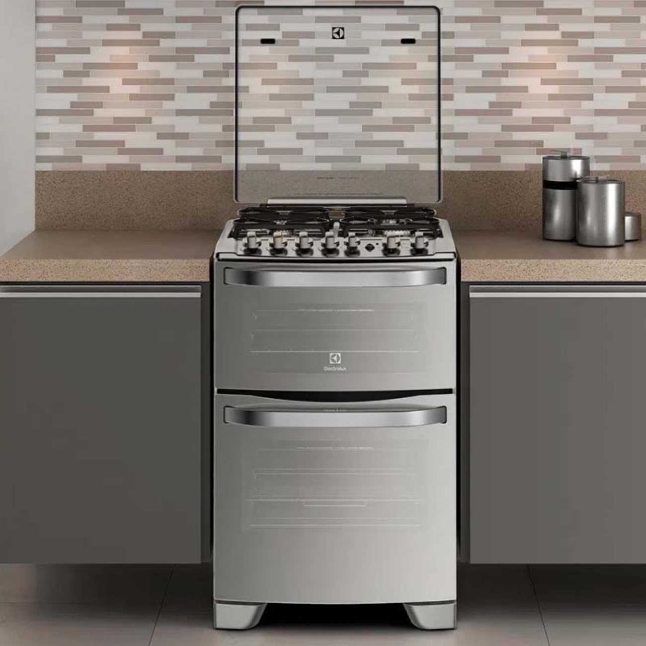 Imagen Cocina Electrolux 56dxq 4 Hornallas Acero Inoxidable