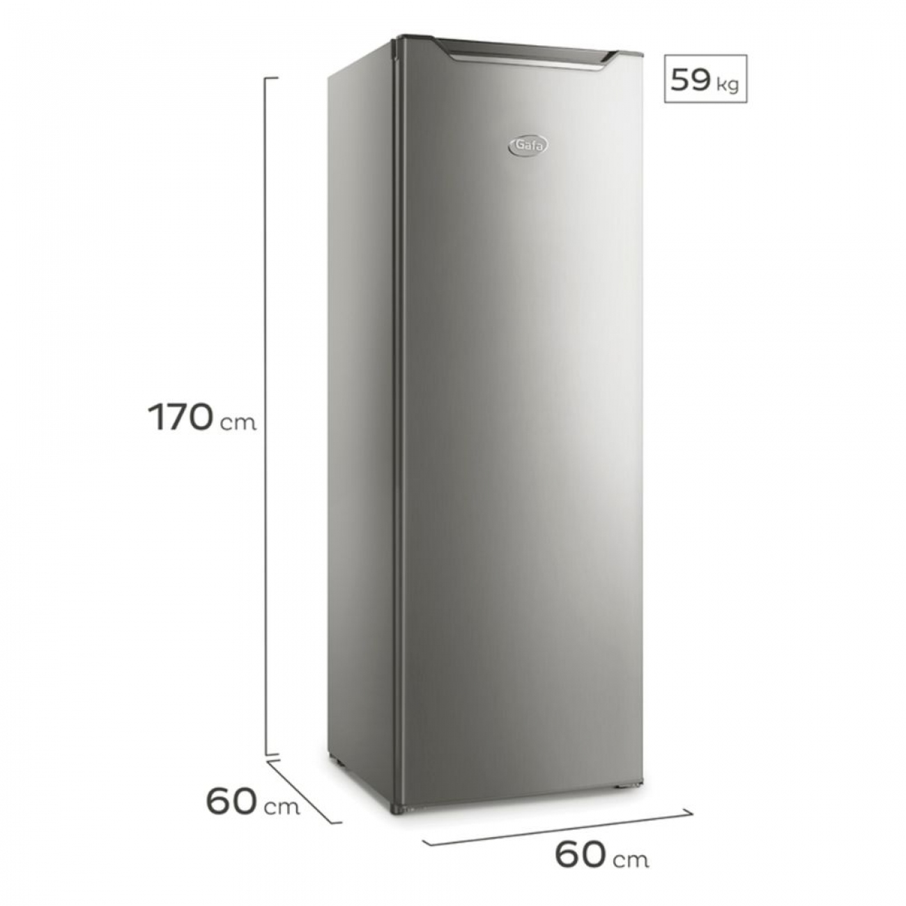 Imagen Freezer Vertical Gafa GFUP22P5HRG 245Lts Gris