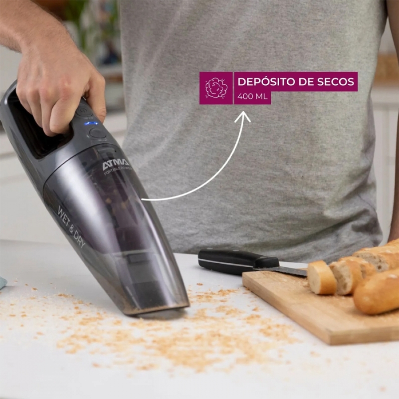 Imagen Aspiradora De Mano Inalambrica Atma AS7912N 10w
