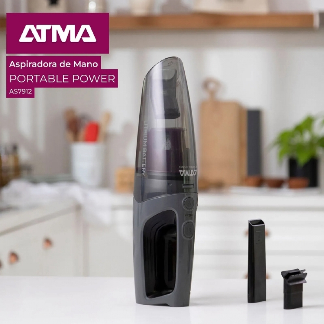 Imagen Aspiradora De Mano Inalambrica Atma AS7912N 10w