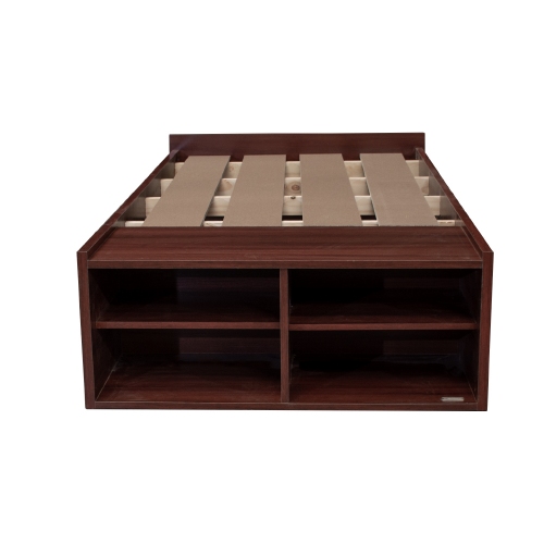 Imagen miniatura Cama 1 Plaza Platinum 952 0&period;90m Con Espacio De Guardado Cedro