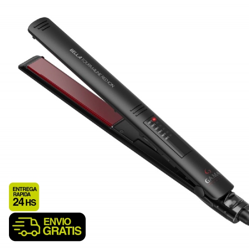 Planchita De Pelo Gama Bella Tourmaline Red Ion Regulable