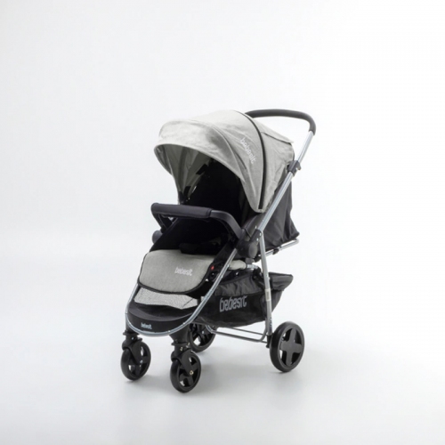 Cochecito Bebé Bebesit 1390-e 4 Ruedas 15kg Reclina Gris