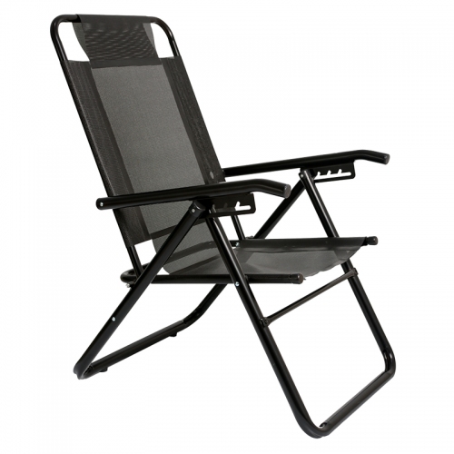 Reposera Descansar Black 80040 Plegable Aluminio 1 1/4