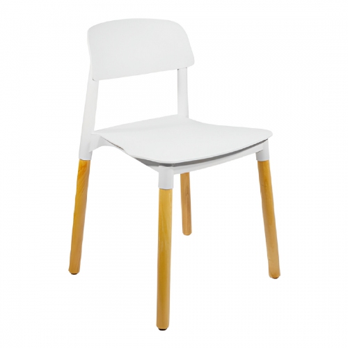 Silla De Diseño Comedor Quality Milan Patas De Madera Blanca