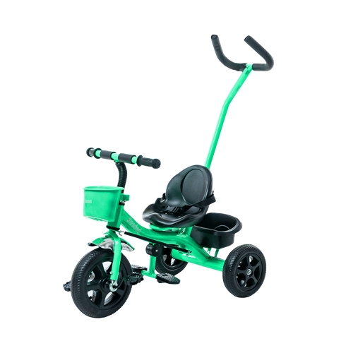 Triciclo Bebesit Sl-1701-a Con Canasto Y Cinturon Verde