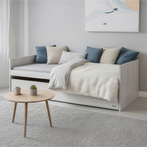 Divan Cama Platinum 9570 Con Cama Inferior Gris