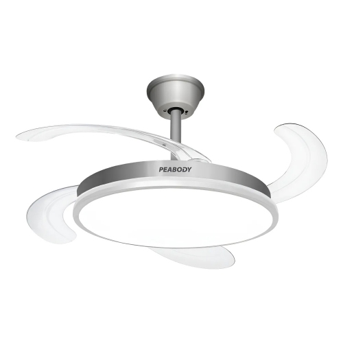 Ventilador De Techo Pe-vtrdc410b 65w Retractil Silver