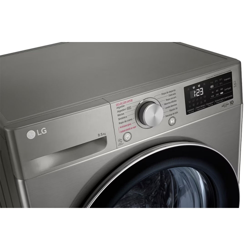 Imagen Lavarropas Lg Wm85vvc5s6p 8.5kg 1400 Rpm Inverter Silver