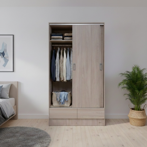 Placard Platinum 632-9 2 Puertas Corredizas Gris Andino