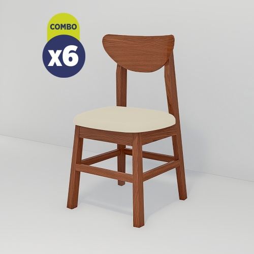 Silla De Madera Inmacol X6 Castaño Norway Beige