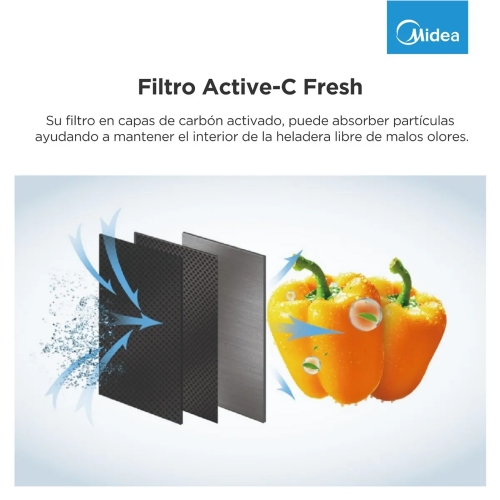 Imagen Heladera No Frost Midea Mdrt489mte01a 340lts Inverter