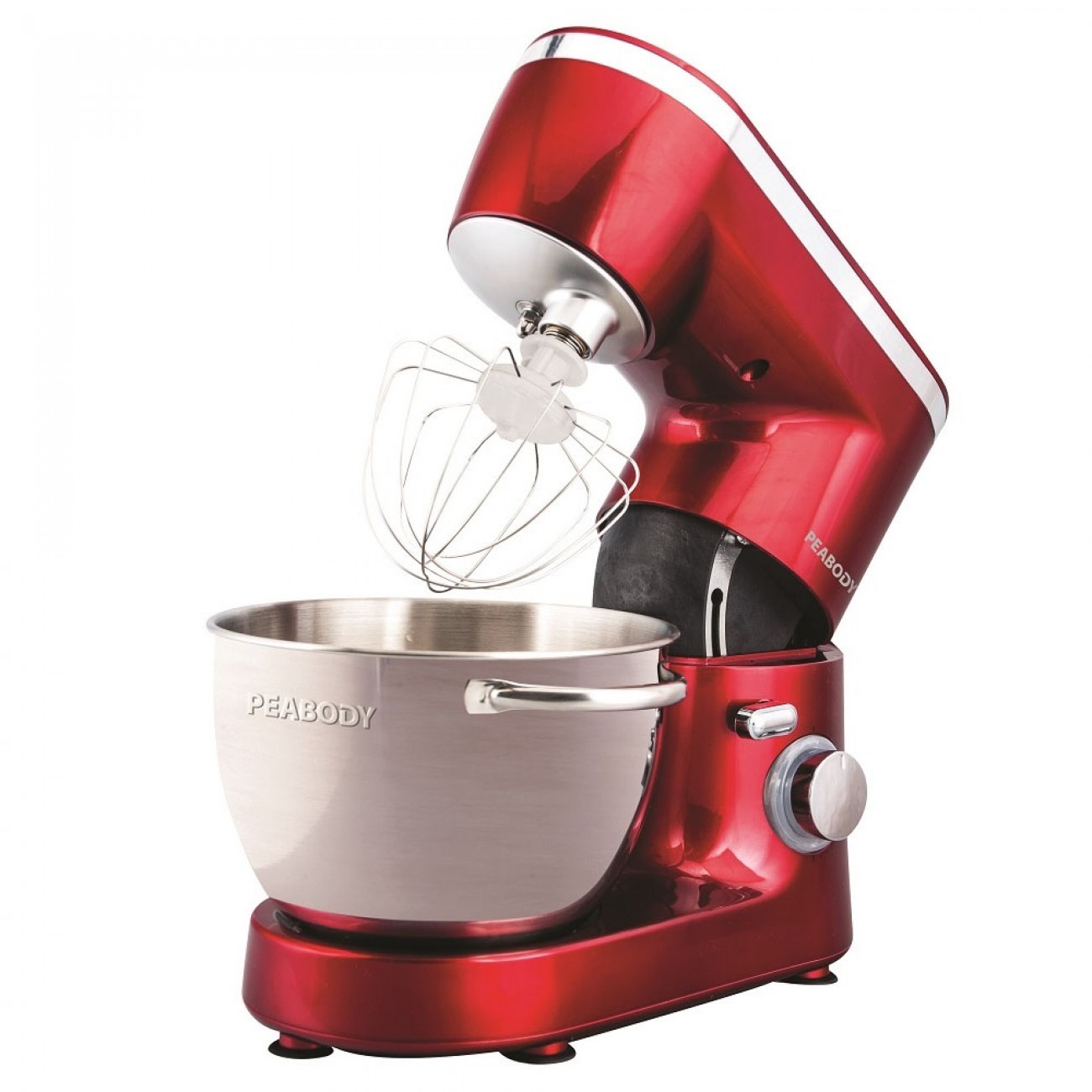 Imagen Batidora Con Bowl Inox Peabody Pe-bm110 1000w 4l 4 Acces Roja