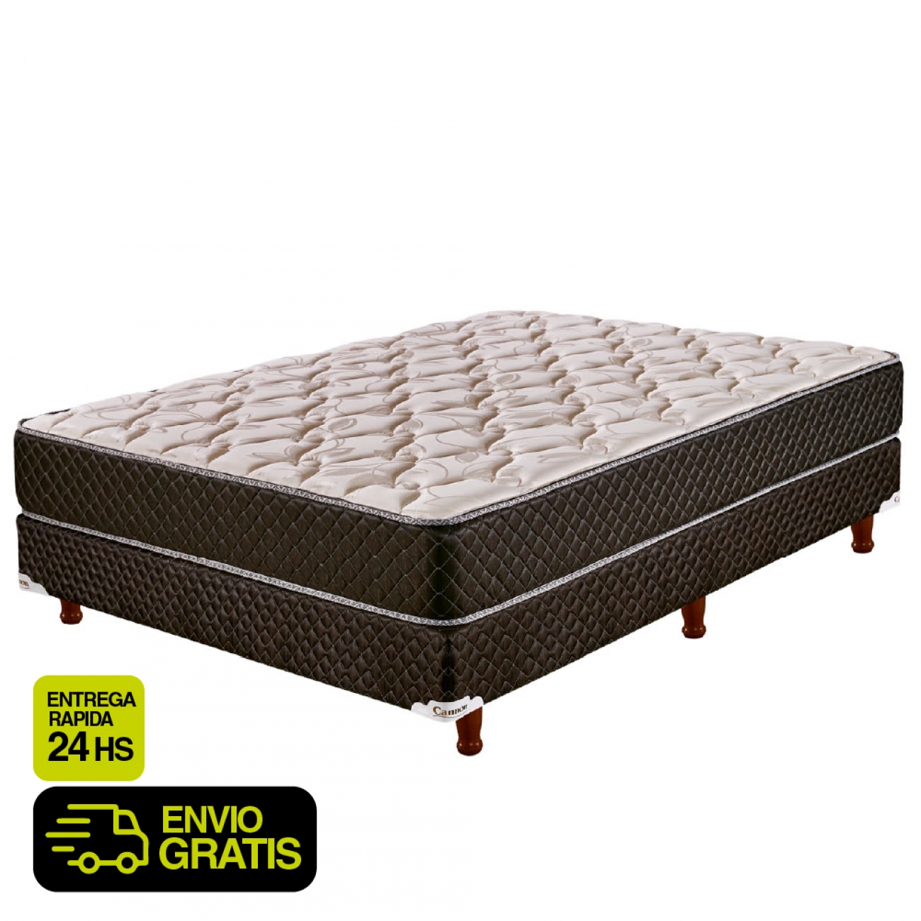 Imagen Conjunto Colchon Y Sommier 2p Cannon Exclusive 190x140 Espuma