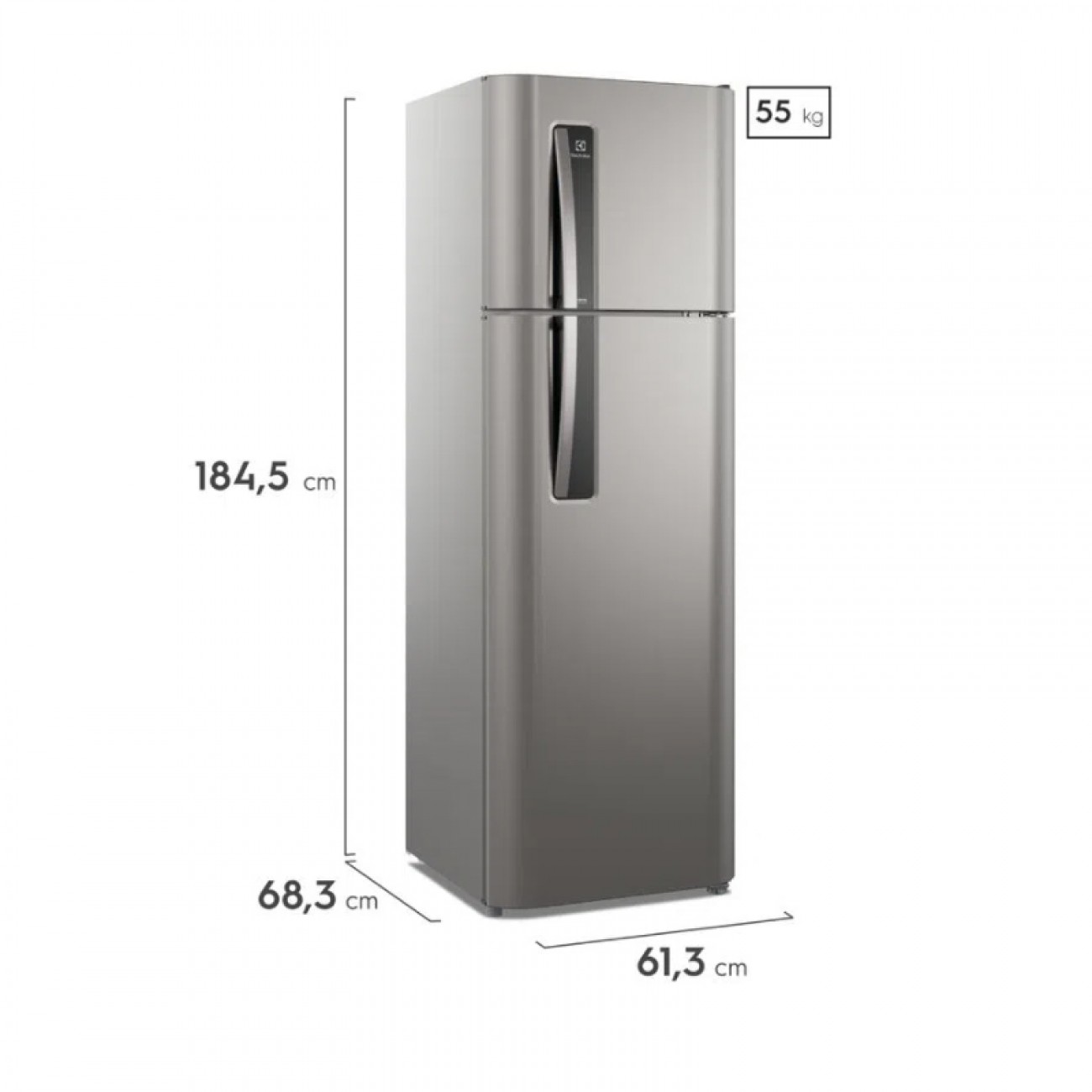 Imagen Heladera No Frost Inverter Electrolux Heni3900p 345l Acero