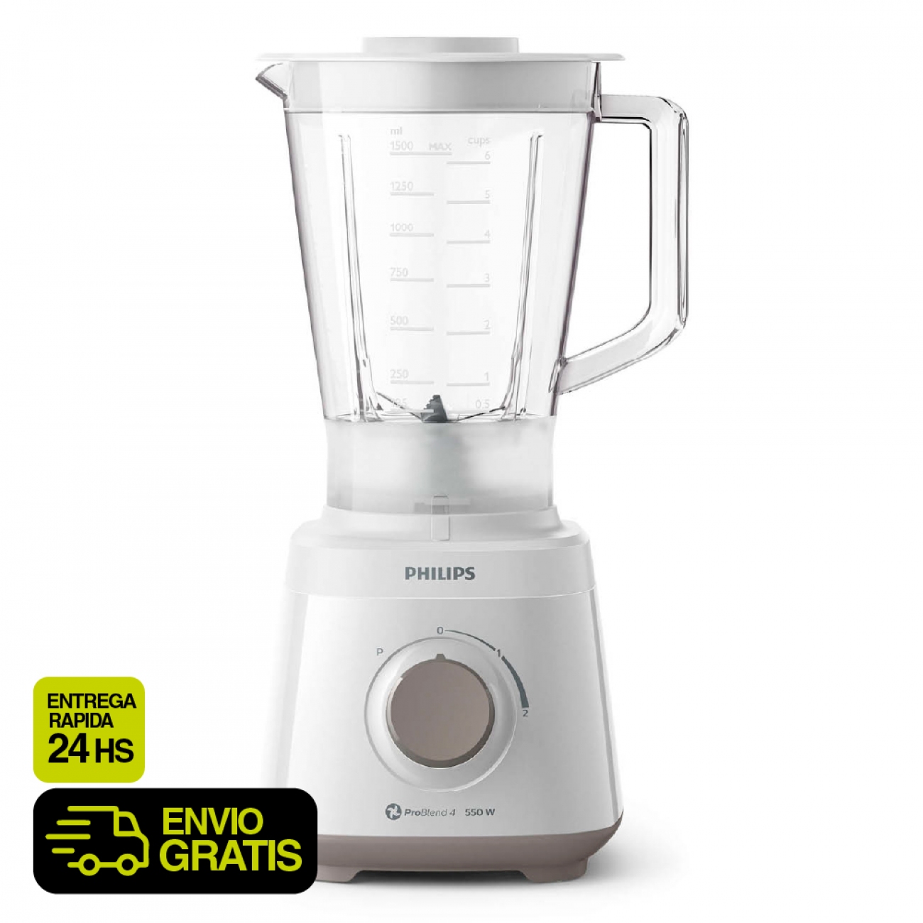 Imagen Licuadora Philips Hr2129&sol;00 550w 2 Vel Pica Hielo