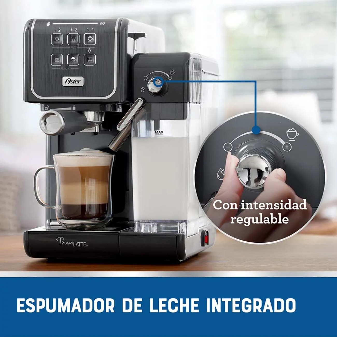 Imagen Cafetera Expreso Oster Bvstem6801 19 Bar Para C&aacute;psulas Negra