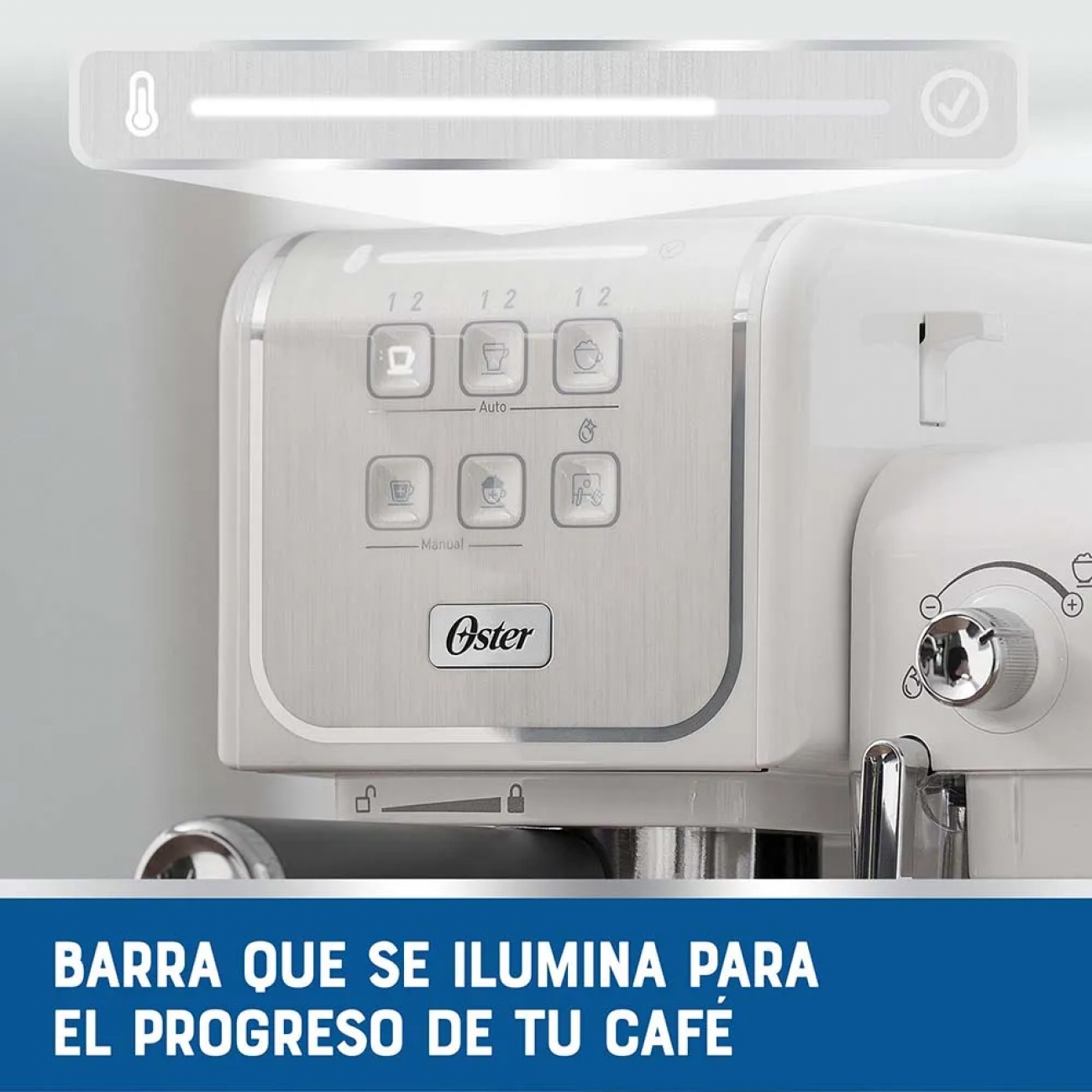 Imagen Cafetera Expreso Oster Bvstem6801 19 Bar Para Cápsulas Blanca