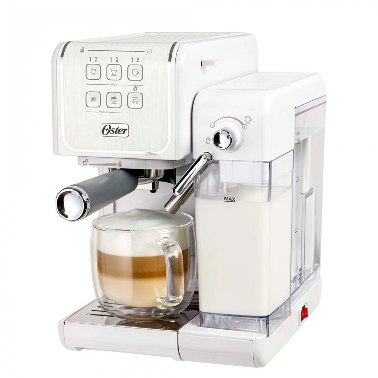 Imagen Cafetera Expreso Oster Bvstem6801 19 Bar Para Cápsulas Blanca