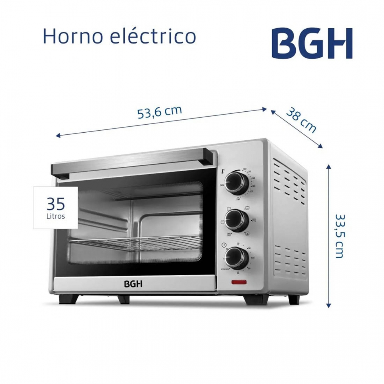 Imagen Horno Electrico Bgh Bhe35s22 35 Lts Silver