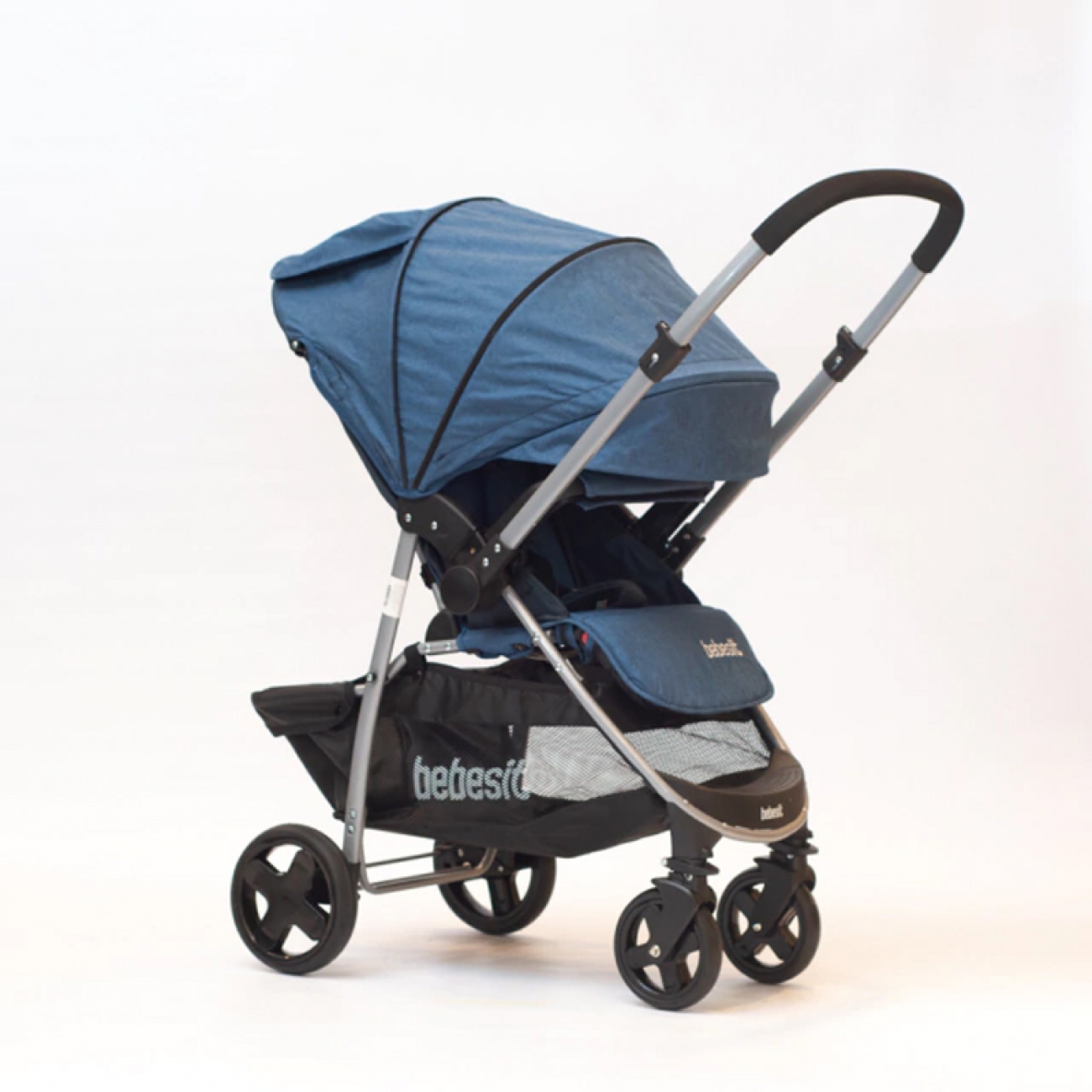 Imagen Cochecito Bebé Bebesit 1390-d 4 Ruedas 15kg Reclina Azul