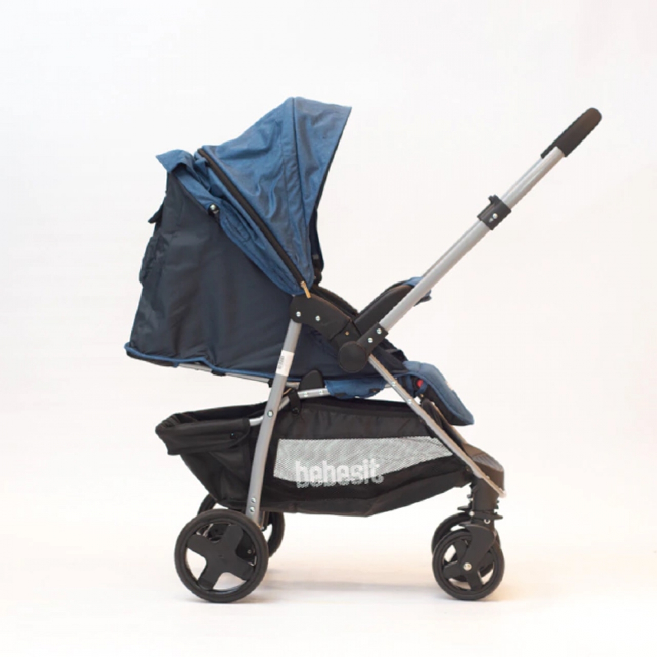 Imagen Cochecito Bebé Bebesit 1390-d 4 Ruedas 15kg Reclina Azul