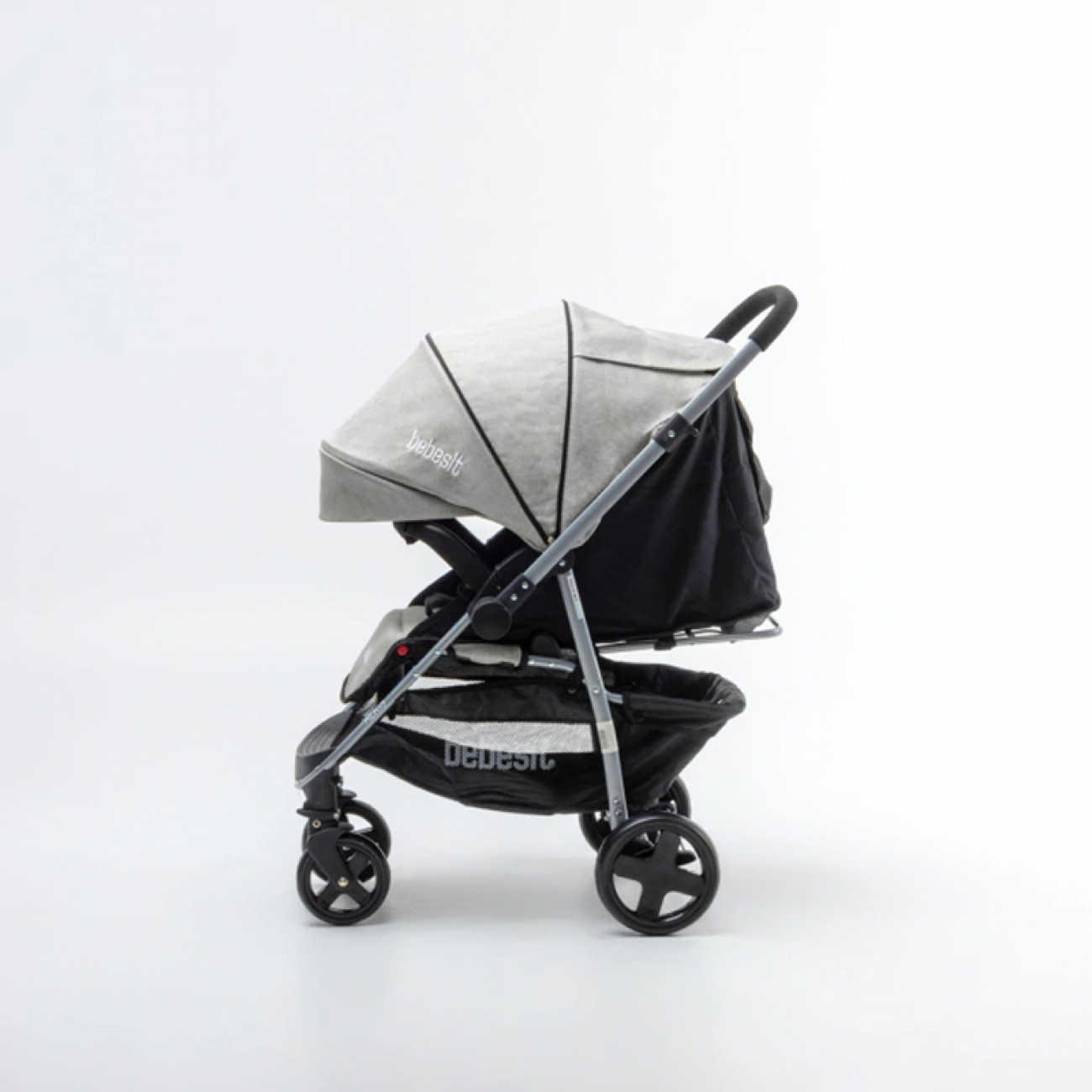 Imagen Cochecito Bebé Bebesit 1390-e 4 Ruedas 15kg Reclina Gris