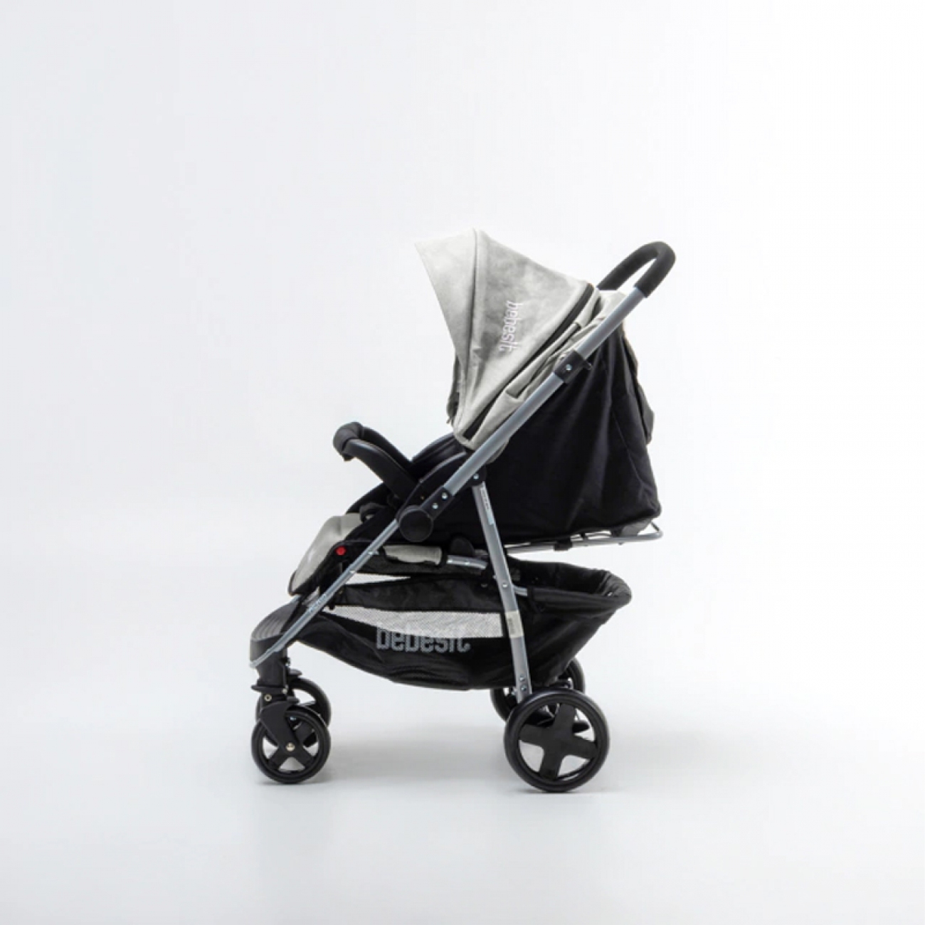 Imagen Cochecito Bebé Bebesit 1390-e 4 Ruedas 15kg Reclina Gris