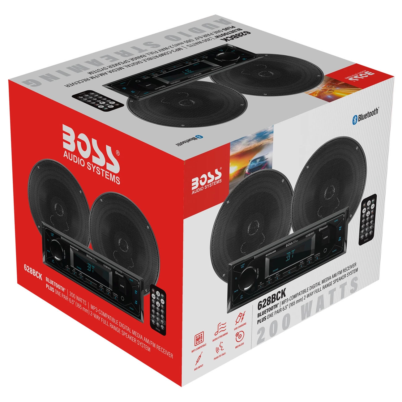 Imagen Autoestéreo Boss 628bck Bluetooth Con 4 Parlant 200w