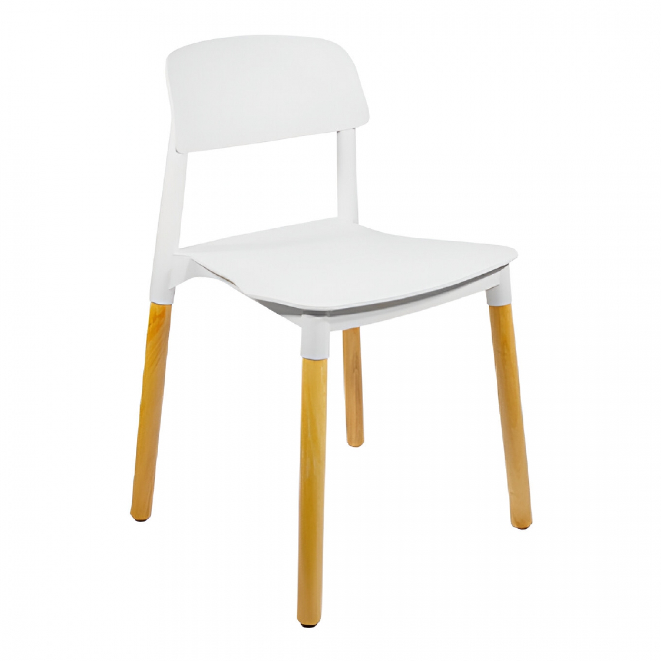 Imagen Silla De Diseño Comedor Quality Milan Patas De Madera Blanca