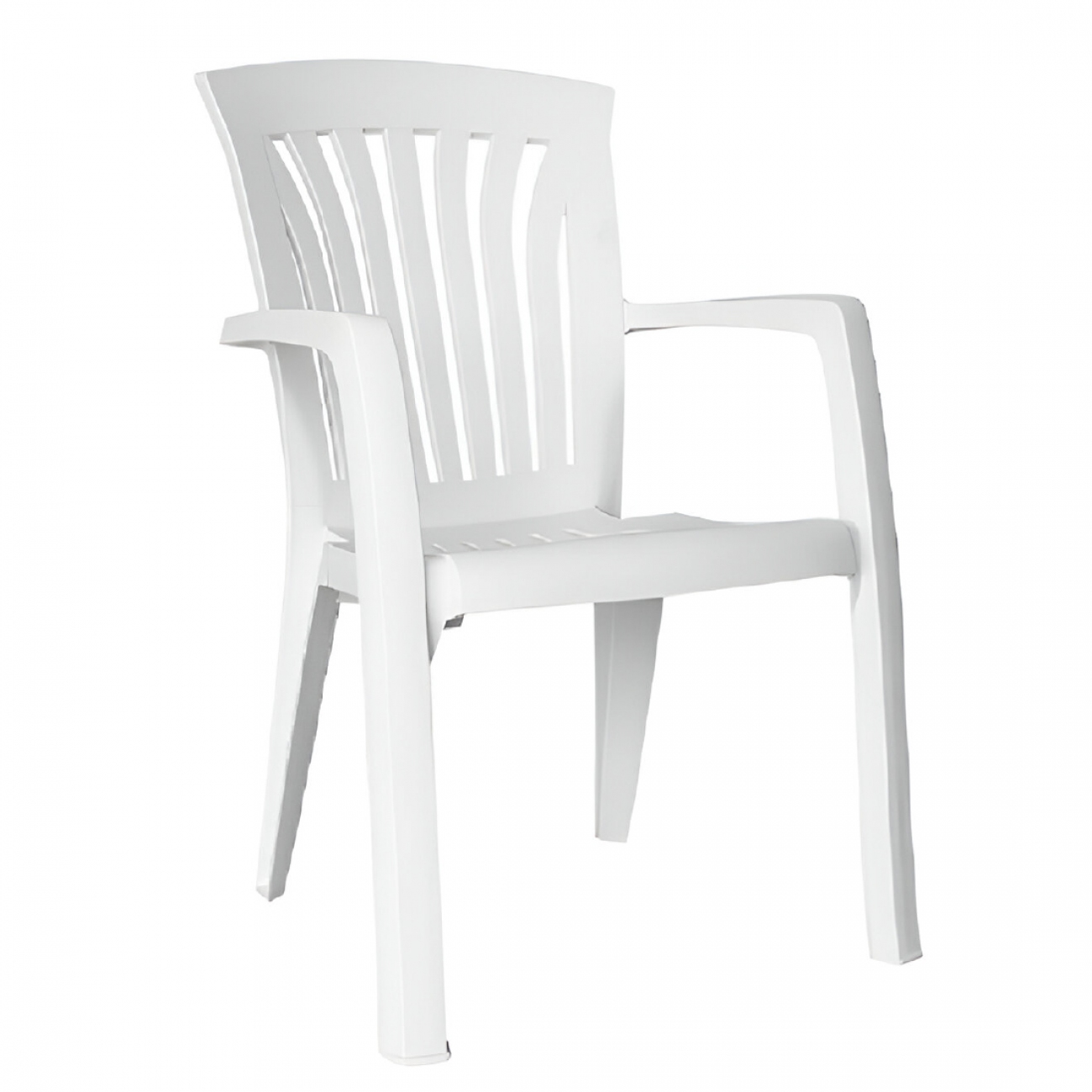 Imagen Sillón Plástico De Jardín Quality Kansas Apoyabrazo Blanco