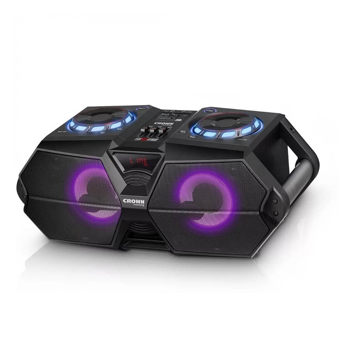 Imagen Parlante Portátil Crown Djs-650bt 800w Rms Bluetooth 2x6,5"