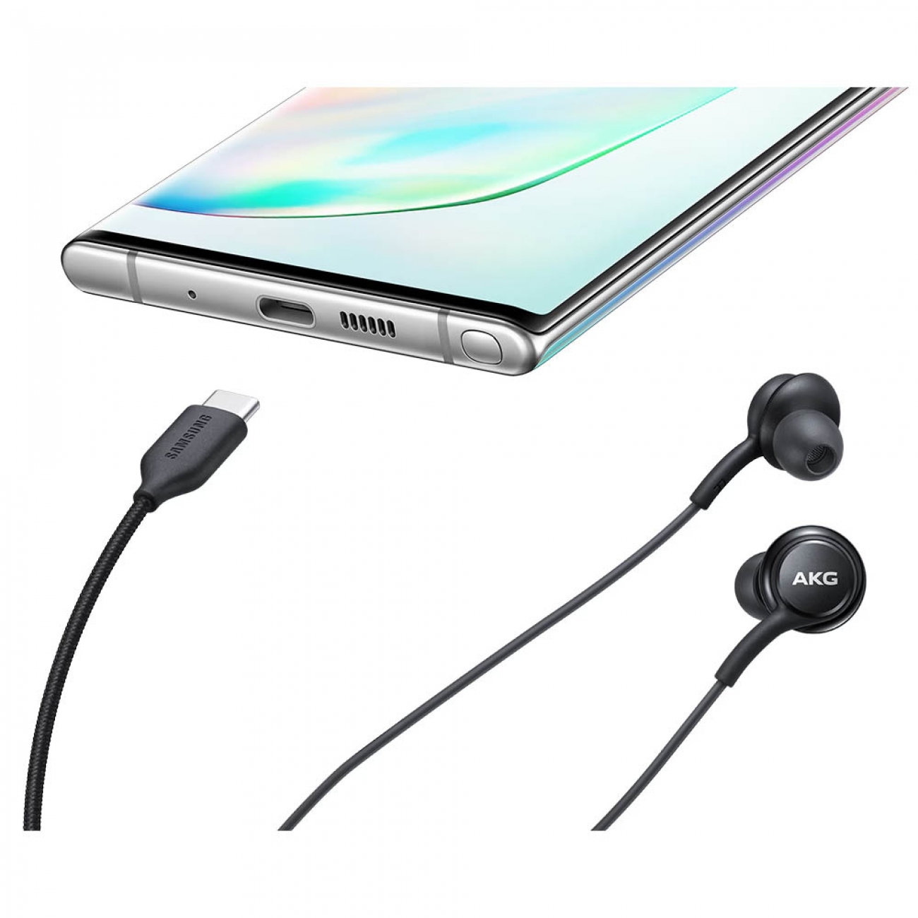 Imagen Auriculares Con Cable In-ear Samsung Eo-ic100bwegww Type-c Bla