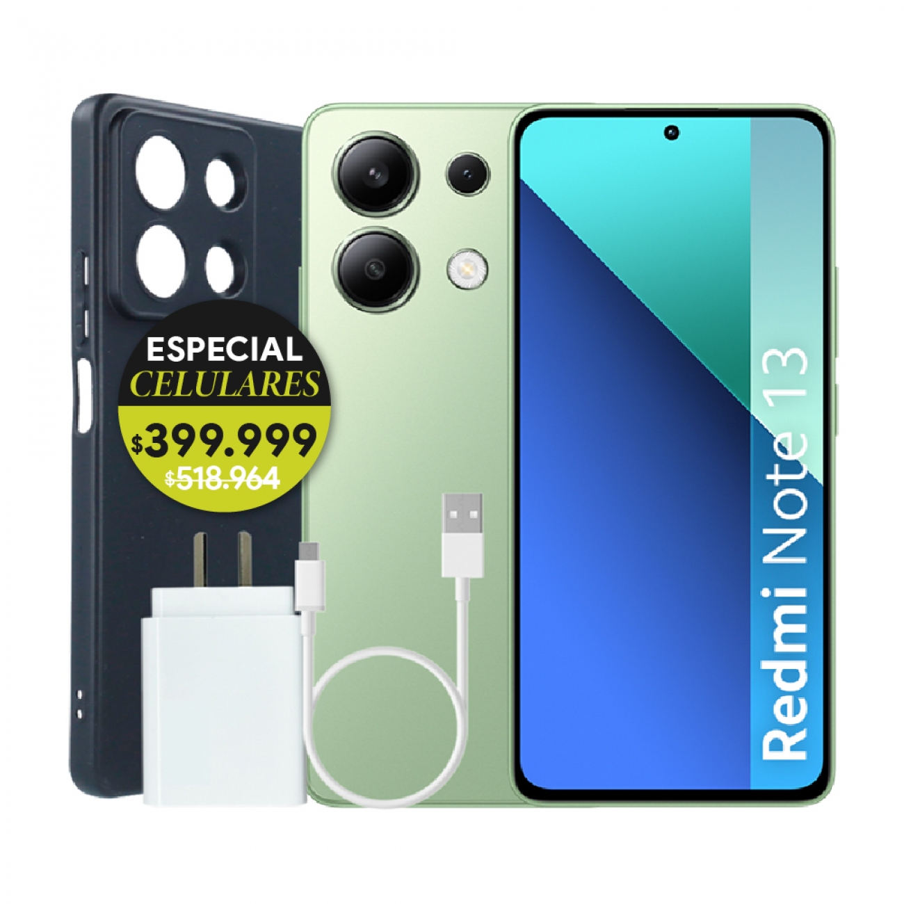 Imagen Celular Xiaomi Redmi Note 13 6,7" 6/128 Gb Mint Green