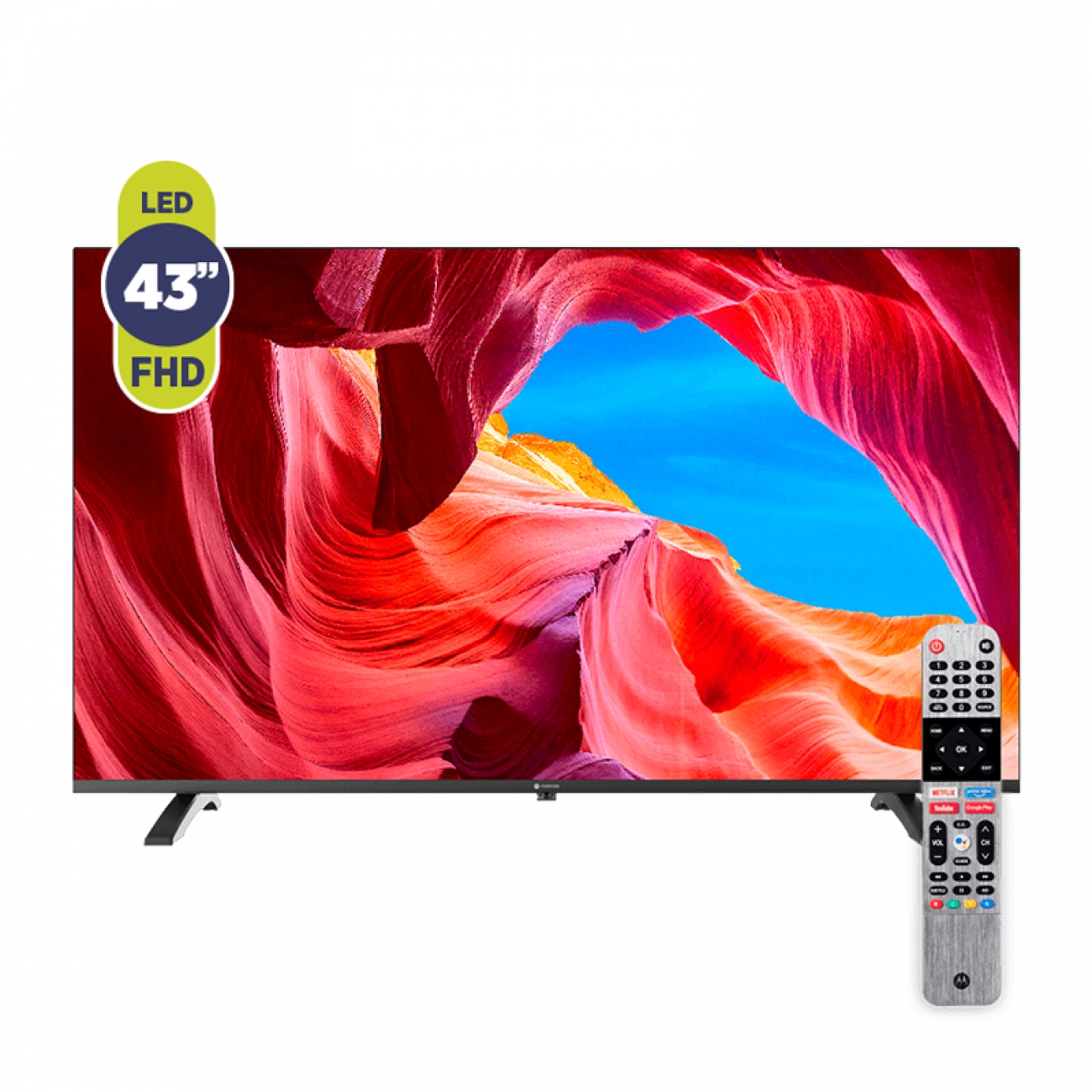 Imagen Smart Tv Led 43" Motorola 91mt4300 Full Hd Android