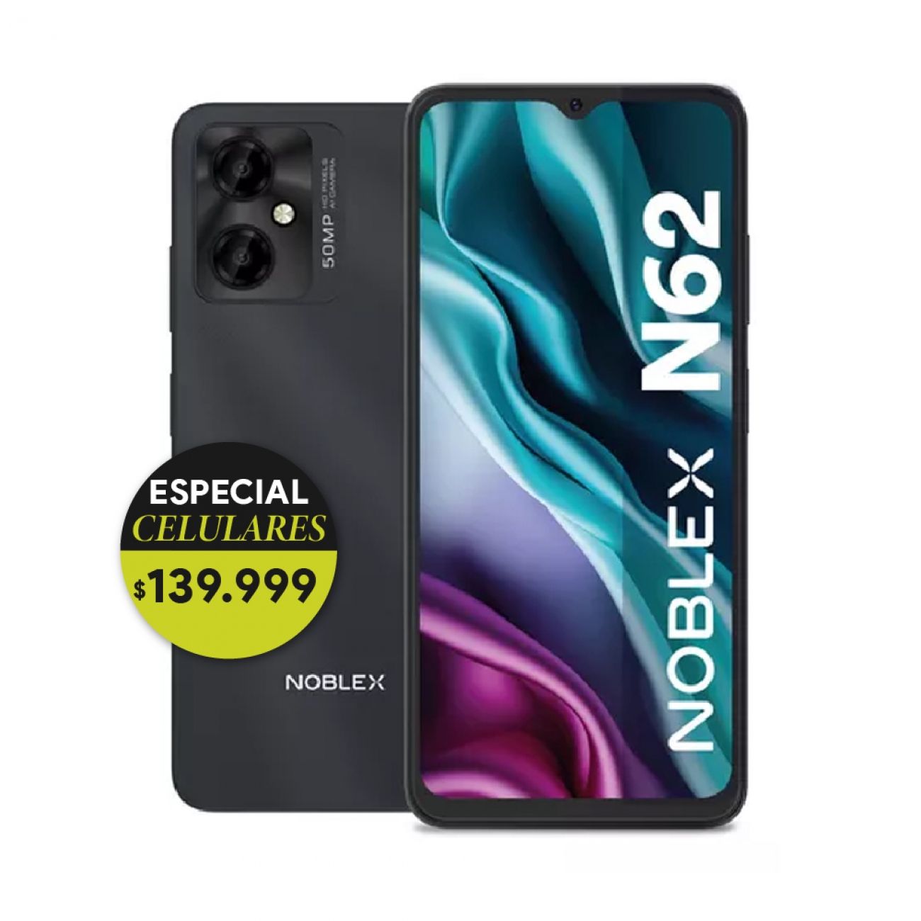 Imagen Celular Noblex N62 6,5" 4/64 Gb Negro