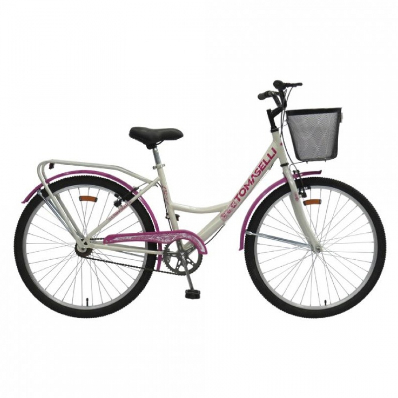 Imagen Bicicleta Paseo Dama Tomaselli Lady R26" Canasto Bla/fucs