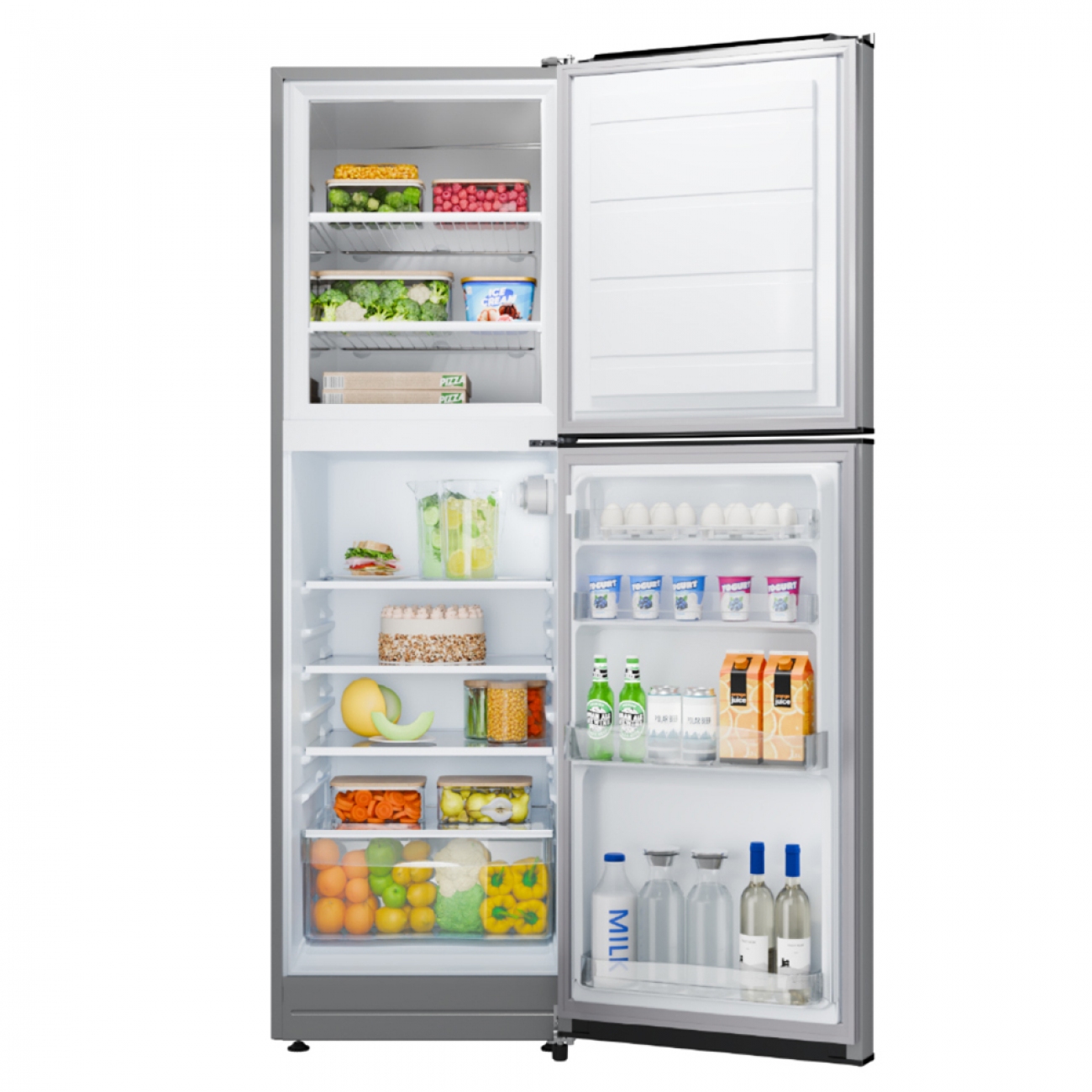 Imagen Heladera Con Freezer Drean Hdr320f50s 314 Lts Gris Aluminium