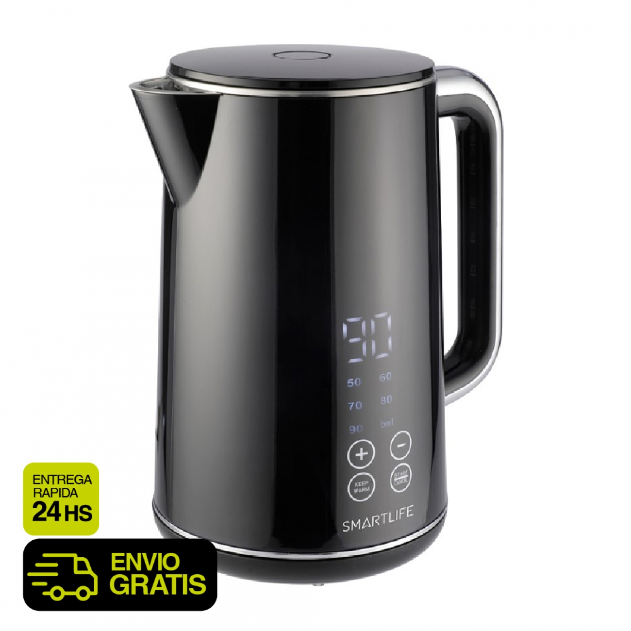 Imagen Pava El&eacute;ctrica Smartlife Ekdd1720 1&comma;7 Lt 1850w Digital Negra