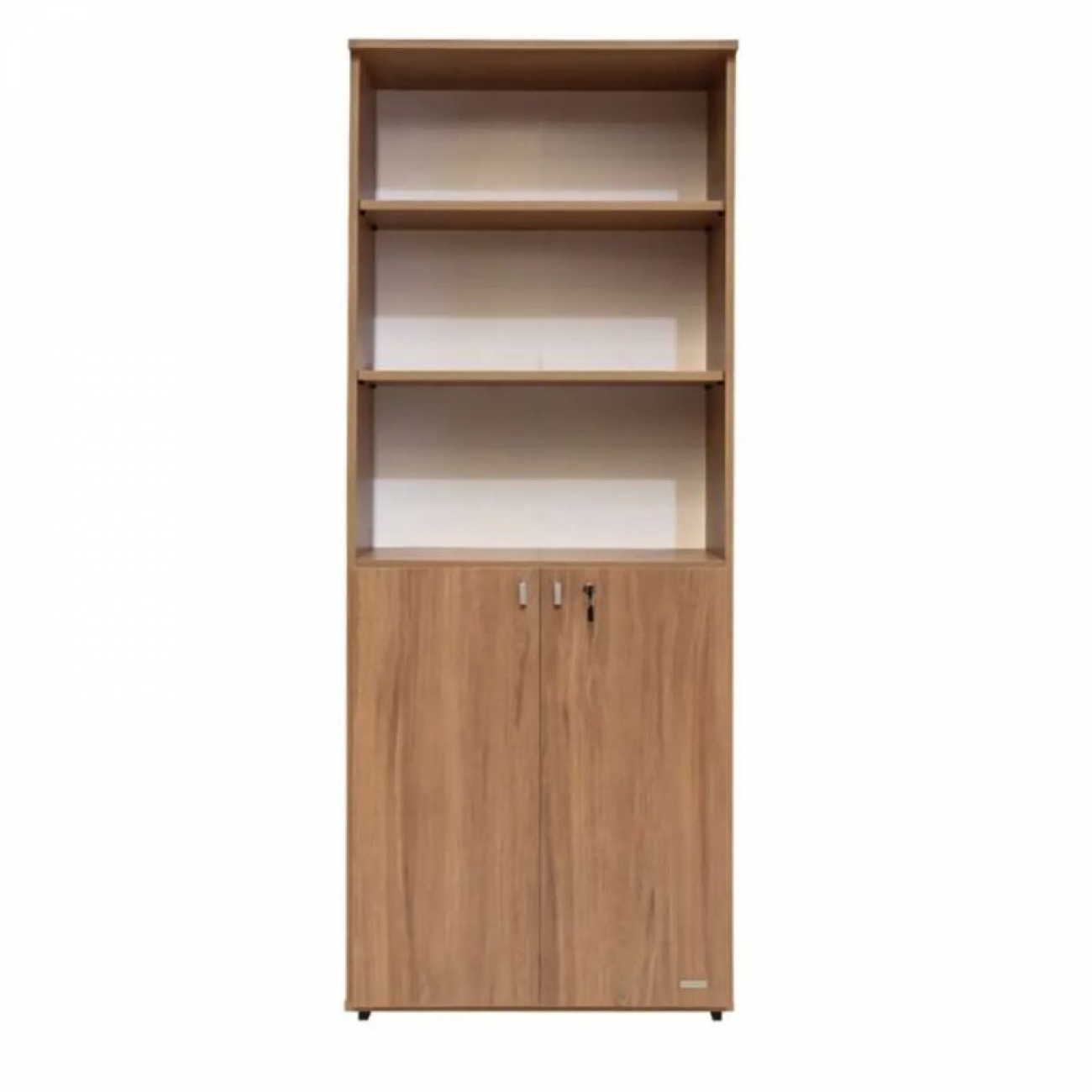 Imagen Biblioteca Platinum 530 2 Puertas Altas Con Cerradura Acacia