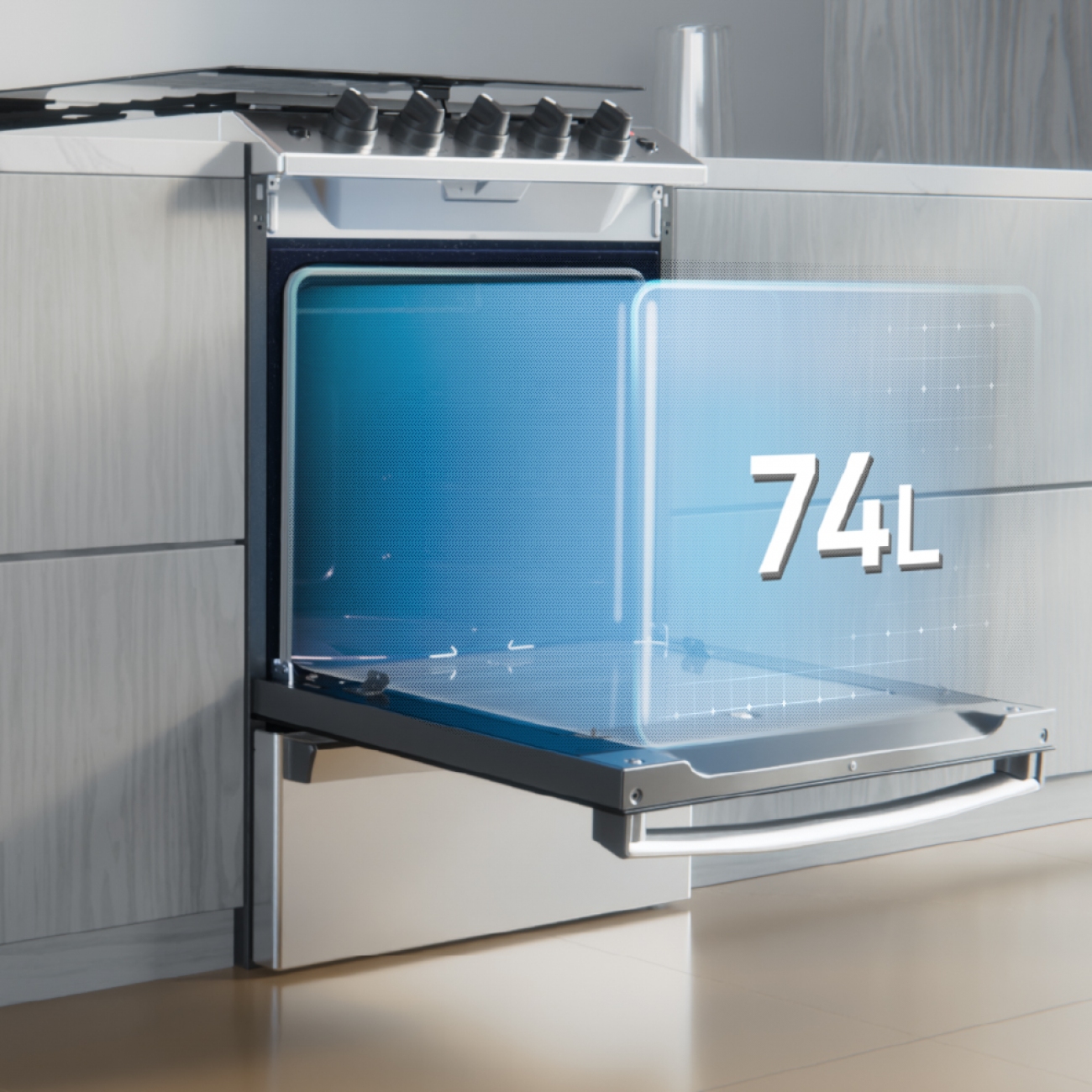 Imagen Cocina A Gas Drean Cd5614ai0 Acero Inoxidable 4 H