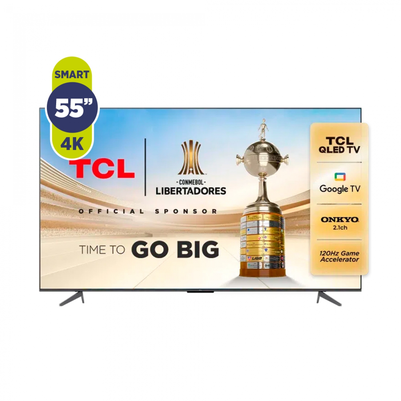 Imagen Smart Tv Qled 55" Tcl 55c655a-f Netflix Hdmi Usb