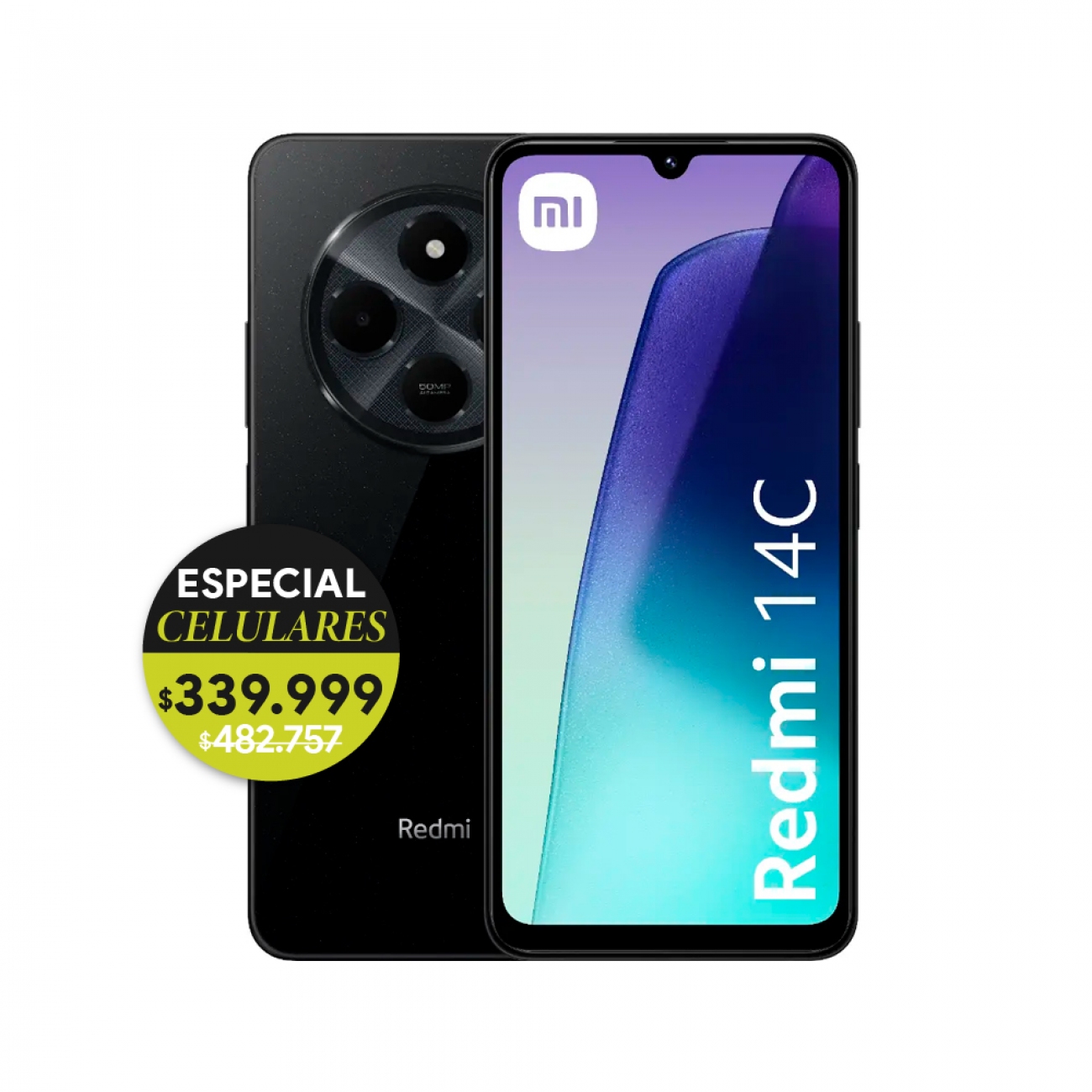 Imagen Celular Xiaomi Redmi 14c 6.8" 4/256 Gb Midnight Black