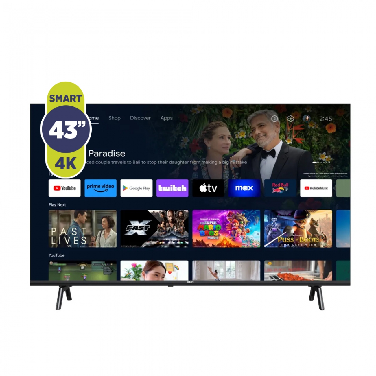 Imagen Smart Tv 43" Led Bgh B4325fs5a Usb Hdmi Android