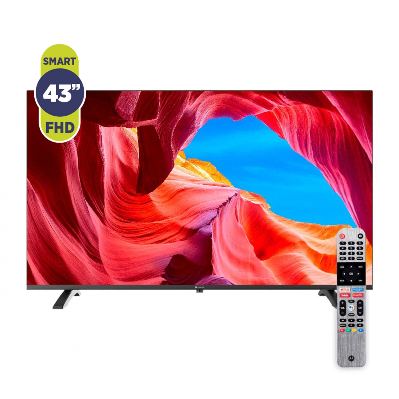 Imagen Smart Tv Led 43" Motorola Mt4310 Fhd Android Hdmi Usb