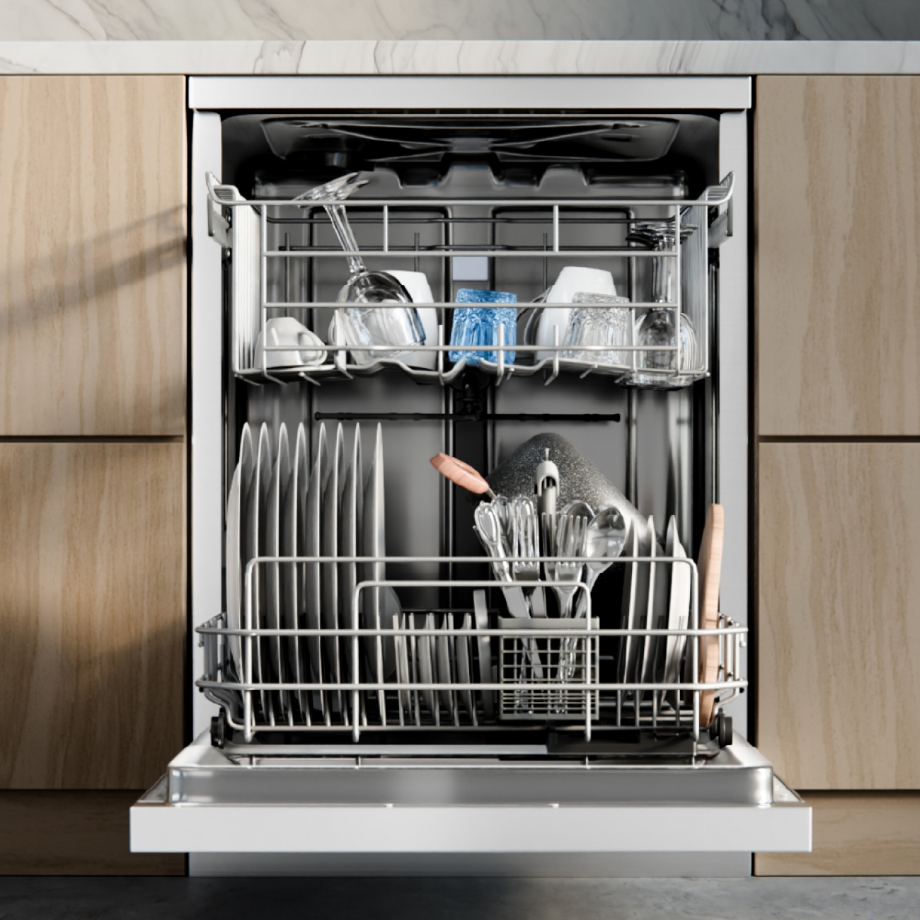 Imagen Lavavajillas Drean Lvdr1406ci0 14 Cubiertos Acero Inoxidable